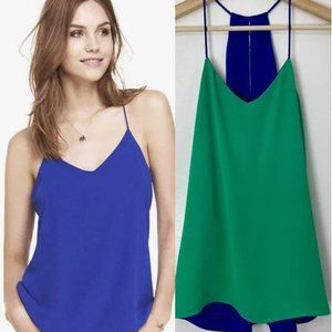 Express Barcelona Blue & Green Reversible Cami | Size XS